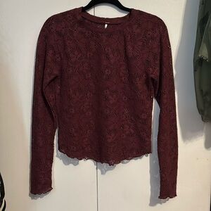 Free People lace top.